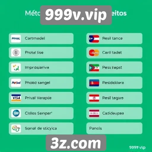 Métodos de pagamento aceitos no 999v.vip